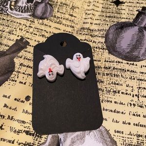 White ghost earrings